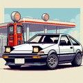 AE-86　ドット絵風 3枚目