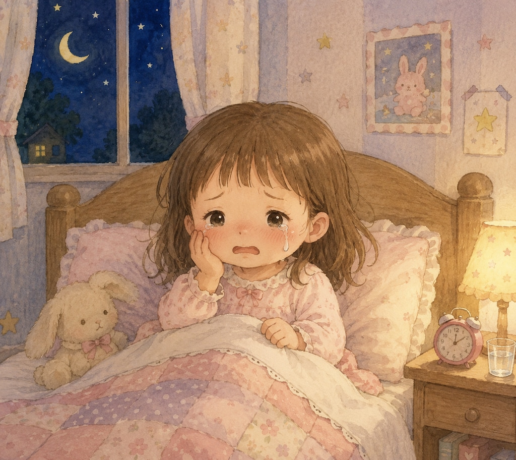 はがいたくておきちゃった