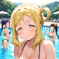 異国のリゾートで果南＆鞠莉の水着海外旅行🇮🇹🏖️👙✈️❤️ 2枚目