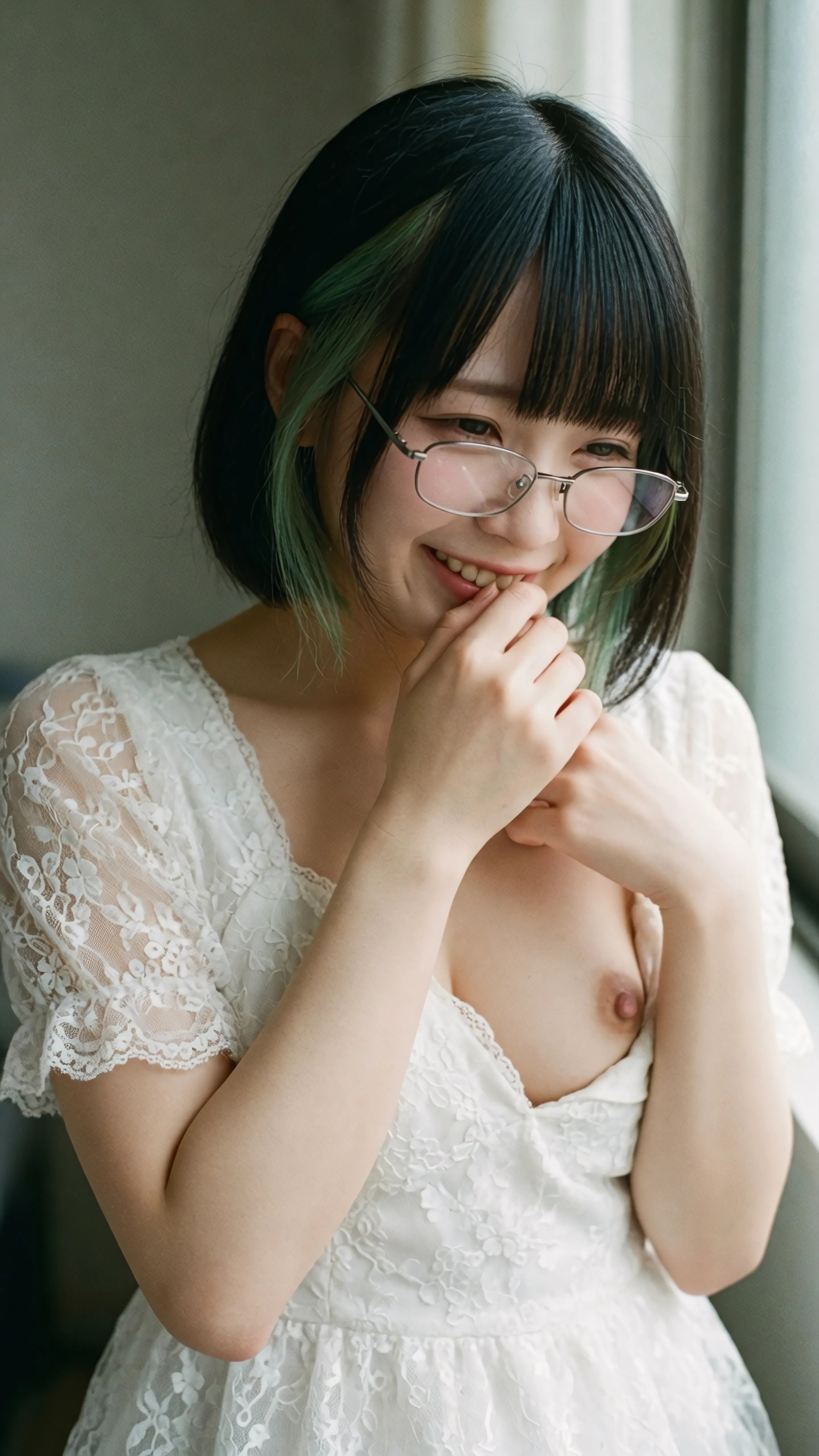 Shy Bloom in Lace and Light