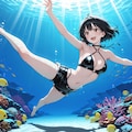 水中詰め合わせ 水着×ホットパンツ編 7枚目