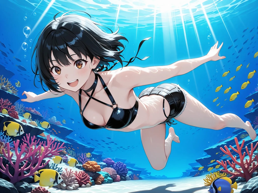 水中詰め合わせ 水着×ホットパンツ編
