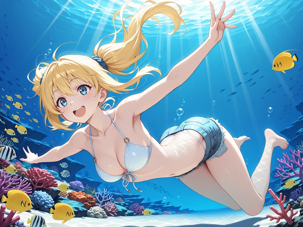 水中詰め合わせ 水着×ホットパンツ編
