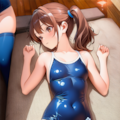 エステを受けるスク水サイドポニー女子 7枚目