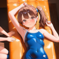 エステを受けるスク水サイドポニー女子 8枚目