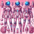 ピンクな宇宙服 5枚目