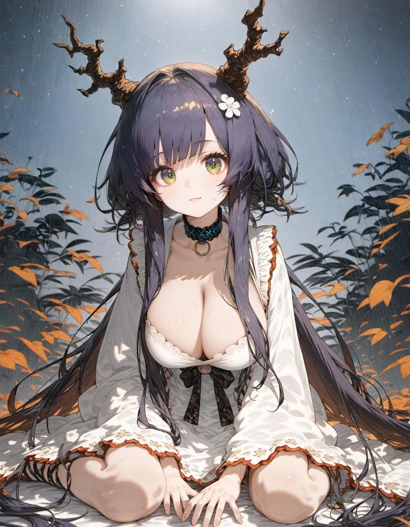 Antlers Beneath the Autumn Rain