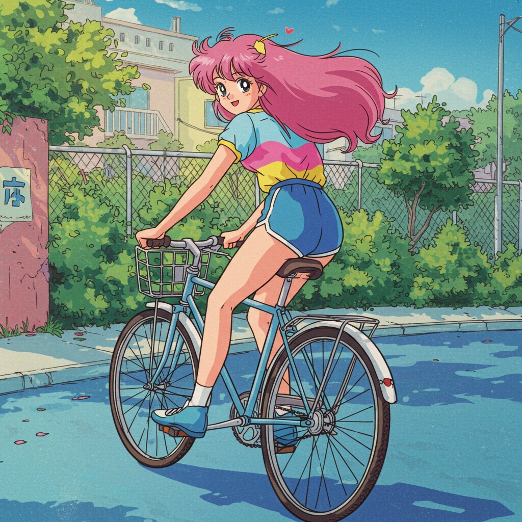 レトロ サイクリング_ImageFX