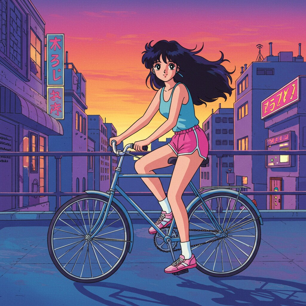 レトロ サイクリング_ImageFX