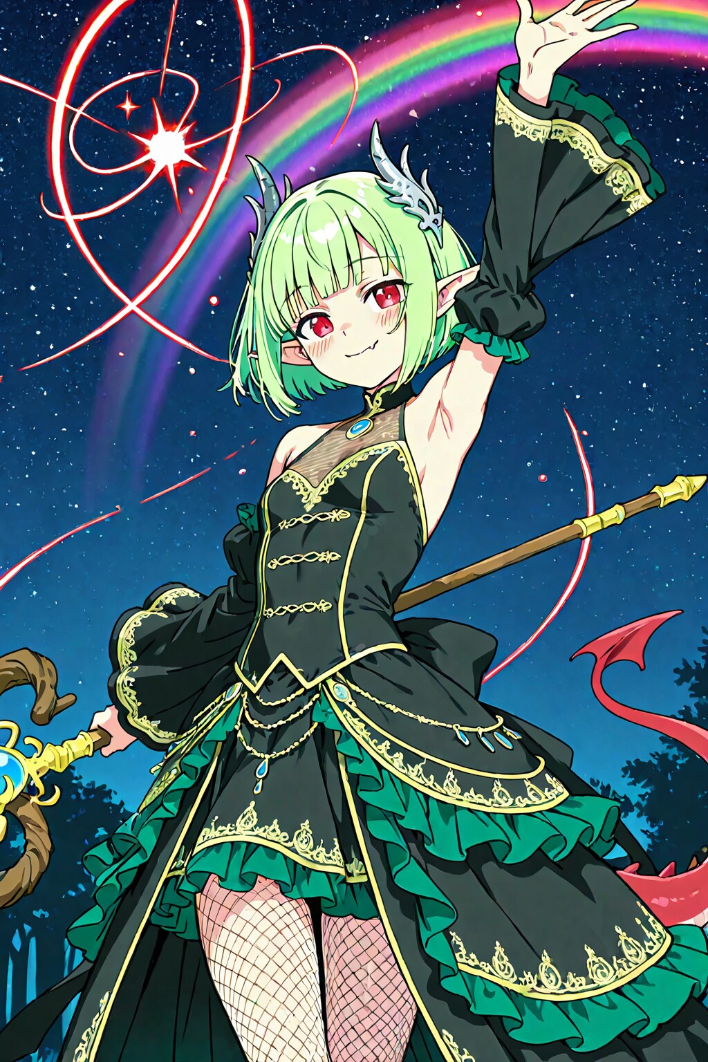 夜空に虹の魔法🌈