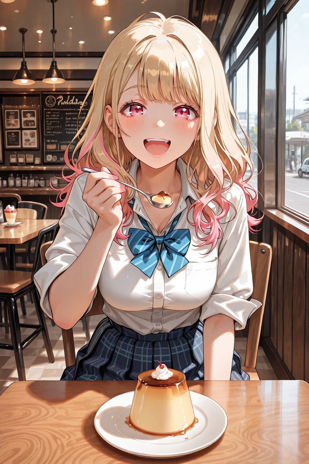 放課後は甘い物を食べたいね(*^o^*)愛桜ver. | の人気AIイラスト・グラビア