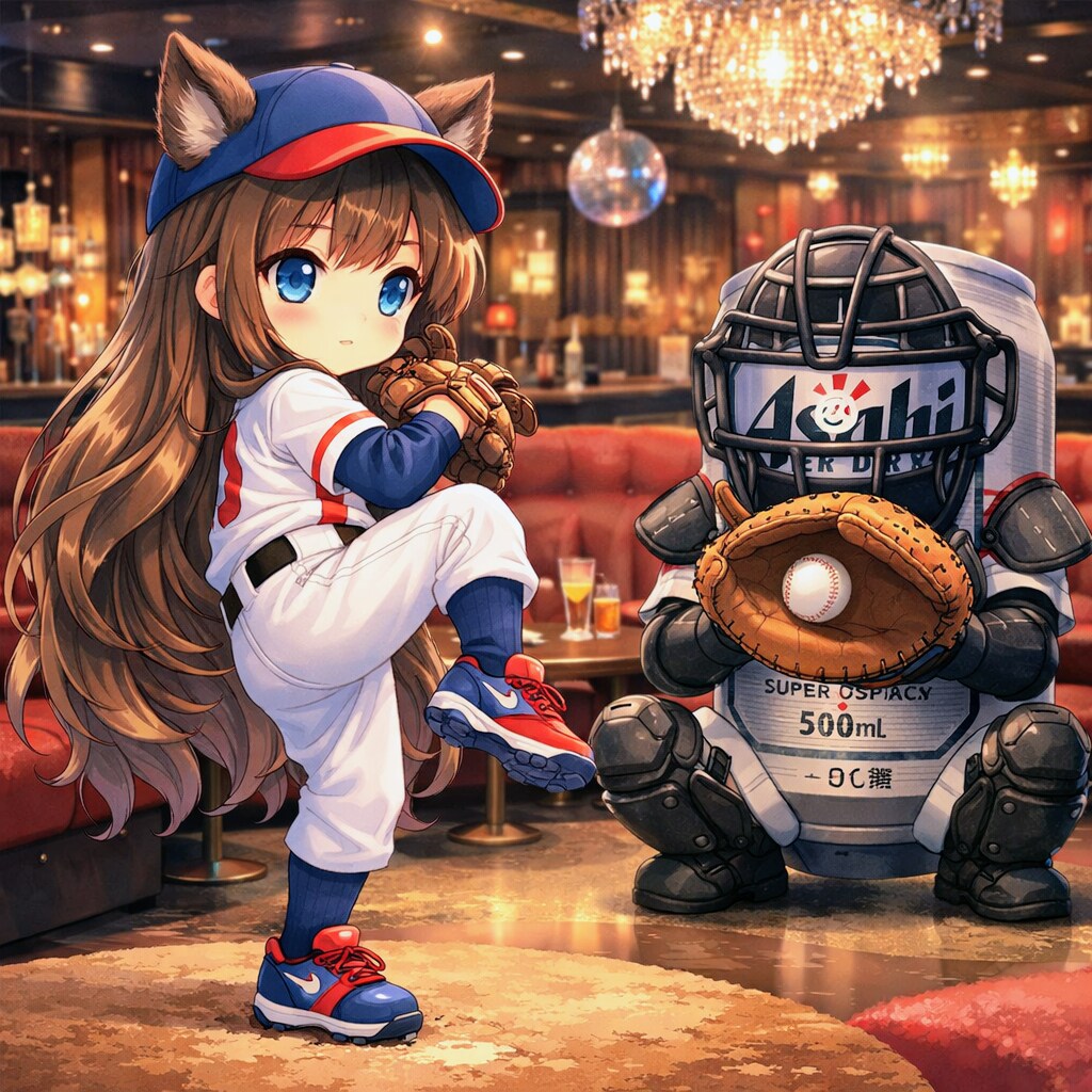 キャバクラで遊ぶ小さな女の子