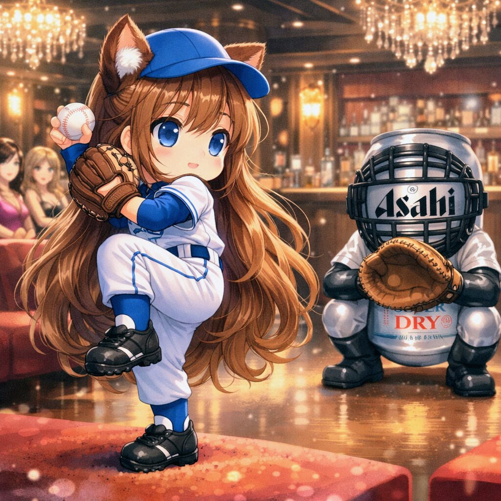 キャバクラで遊ぶ小さな女の子