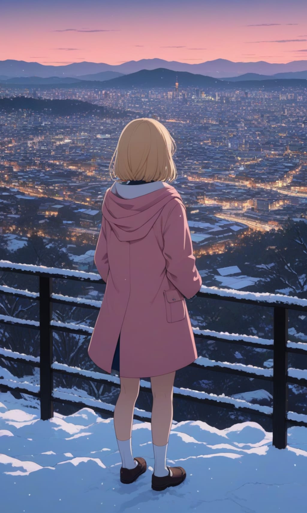 眺望絶佳(初積雪)