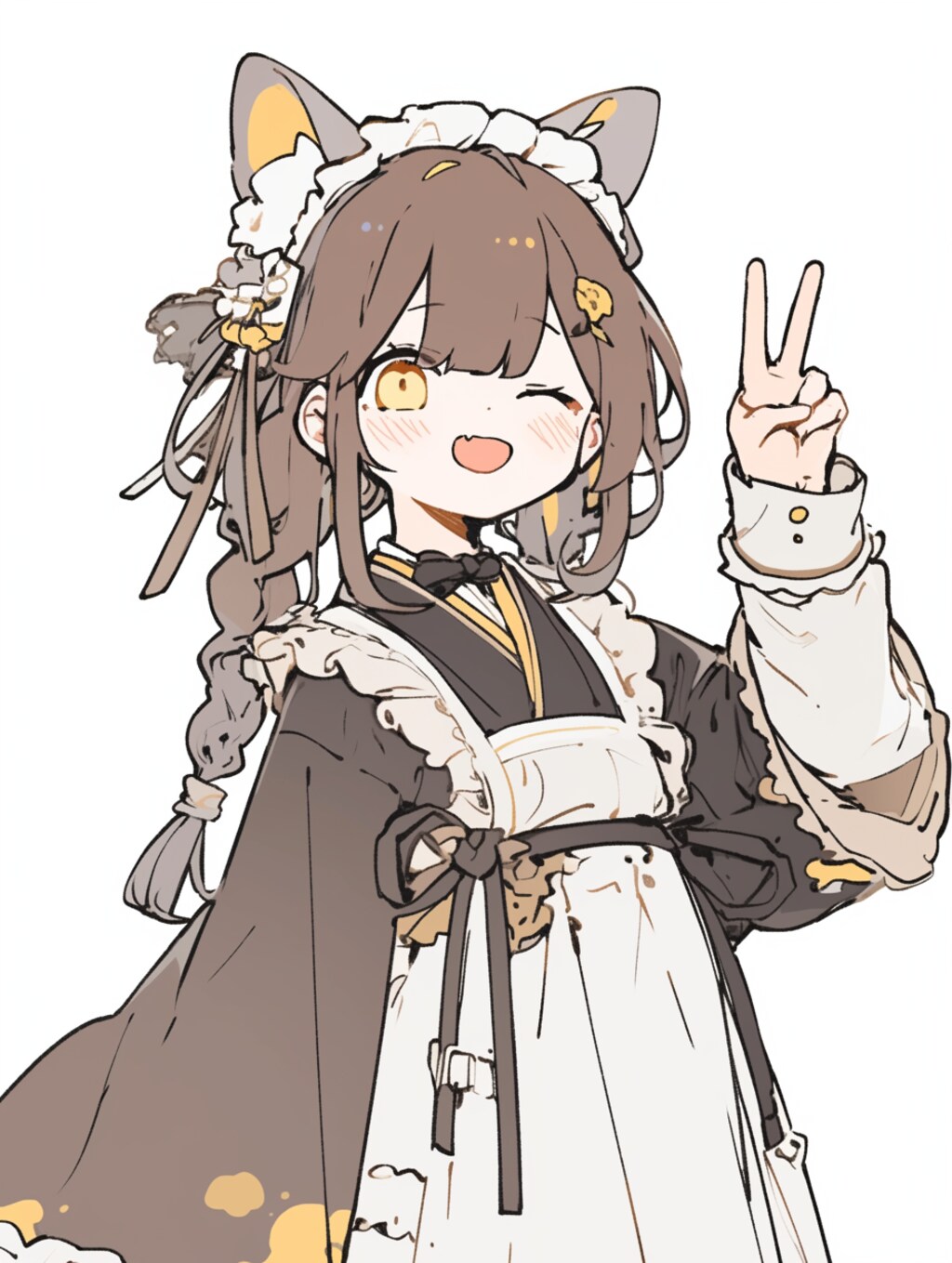 和装メイドにゃん