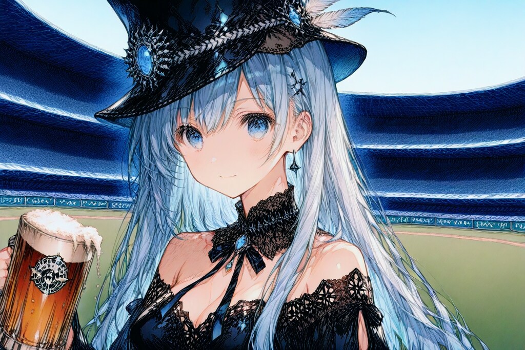 シルクハットと笑顔の乾杯