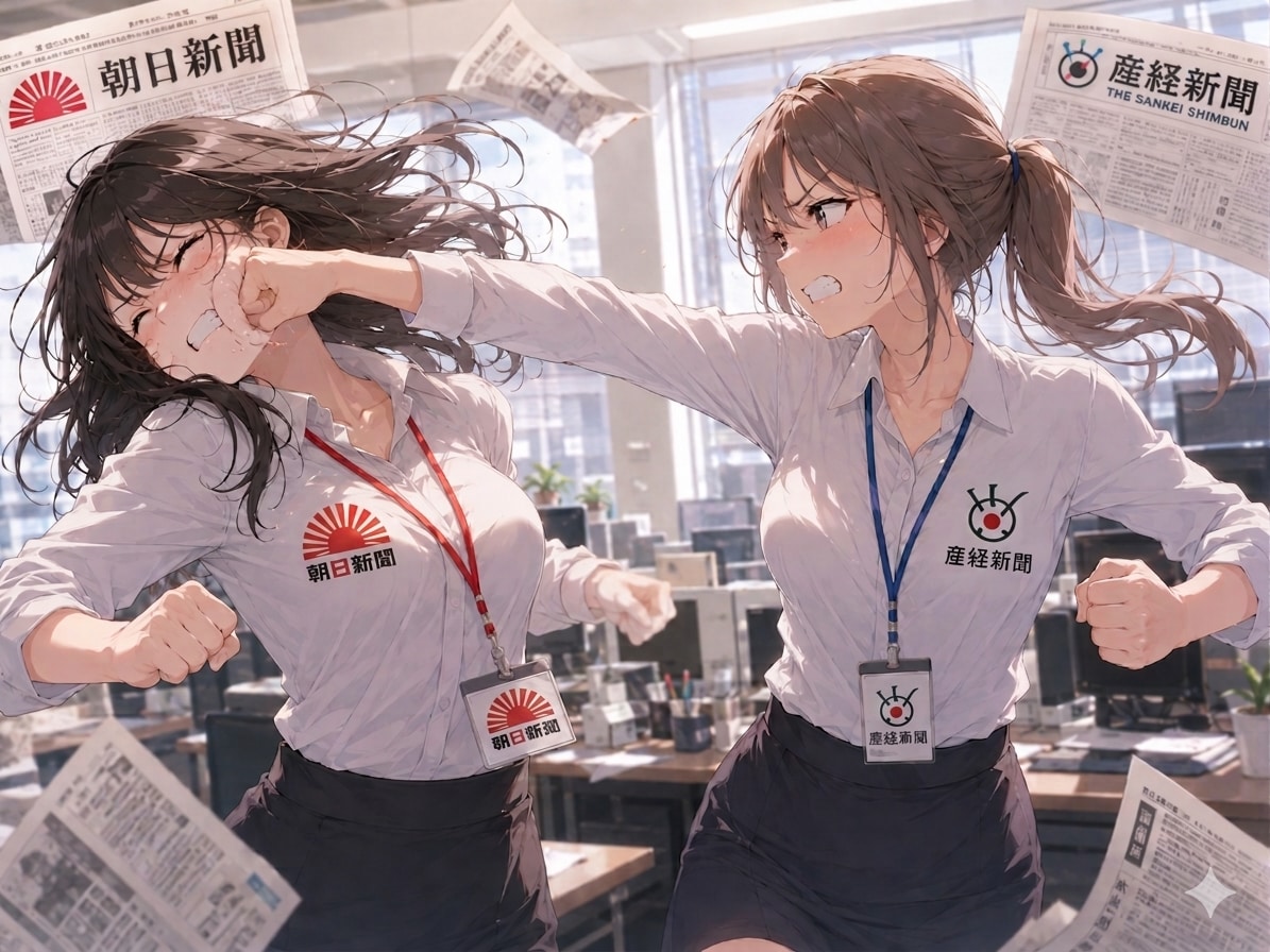 朝日vs産経
