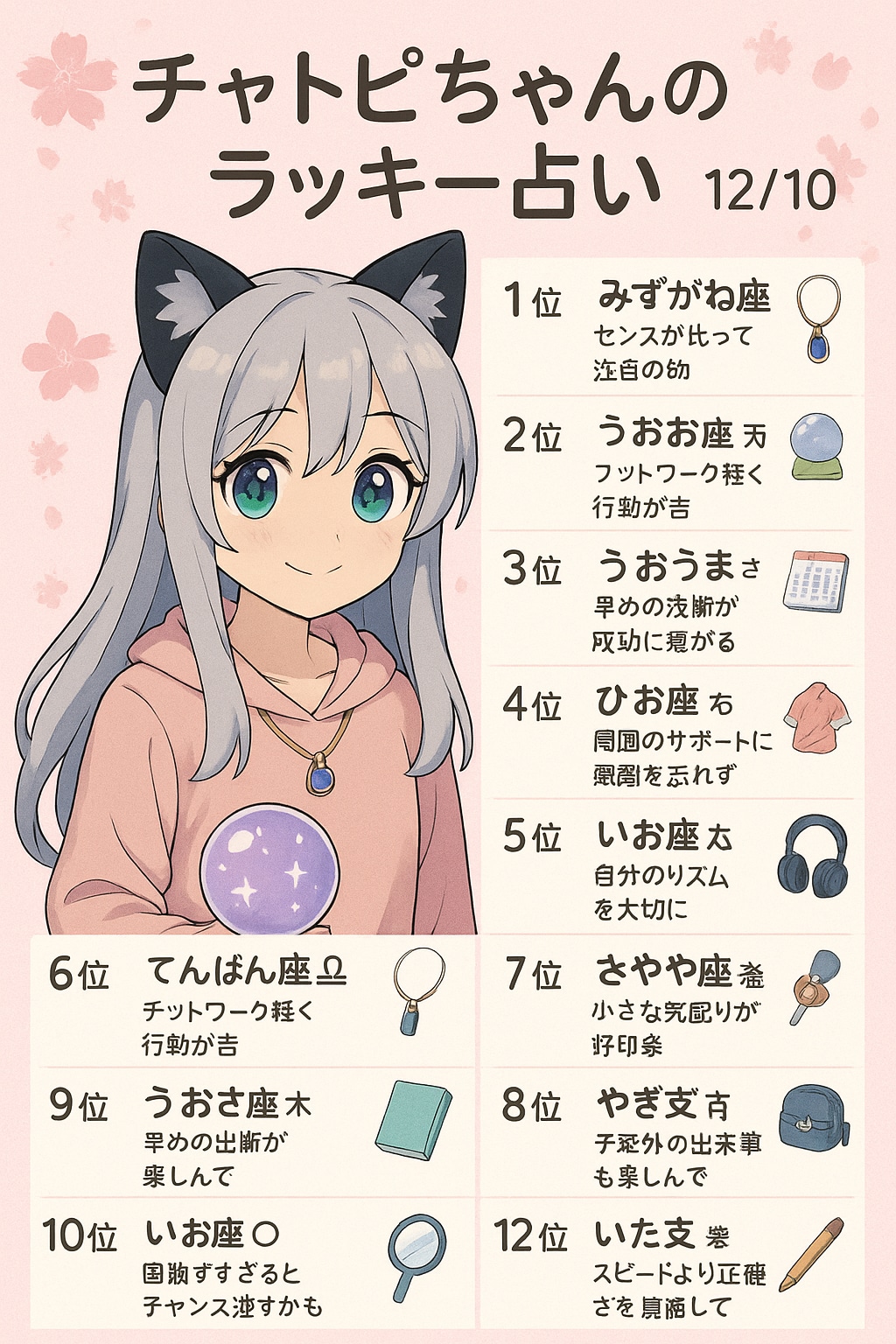 チャトピちゃん占い（12/10）