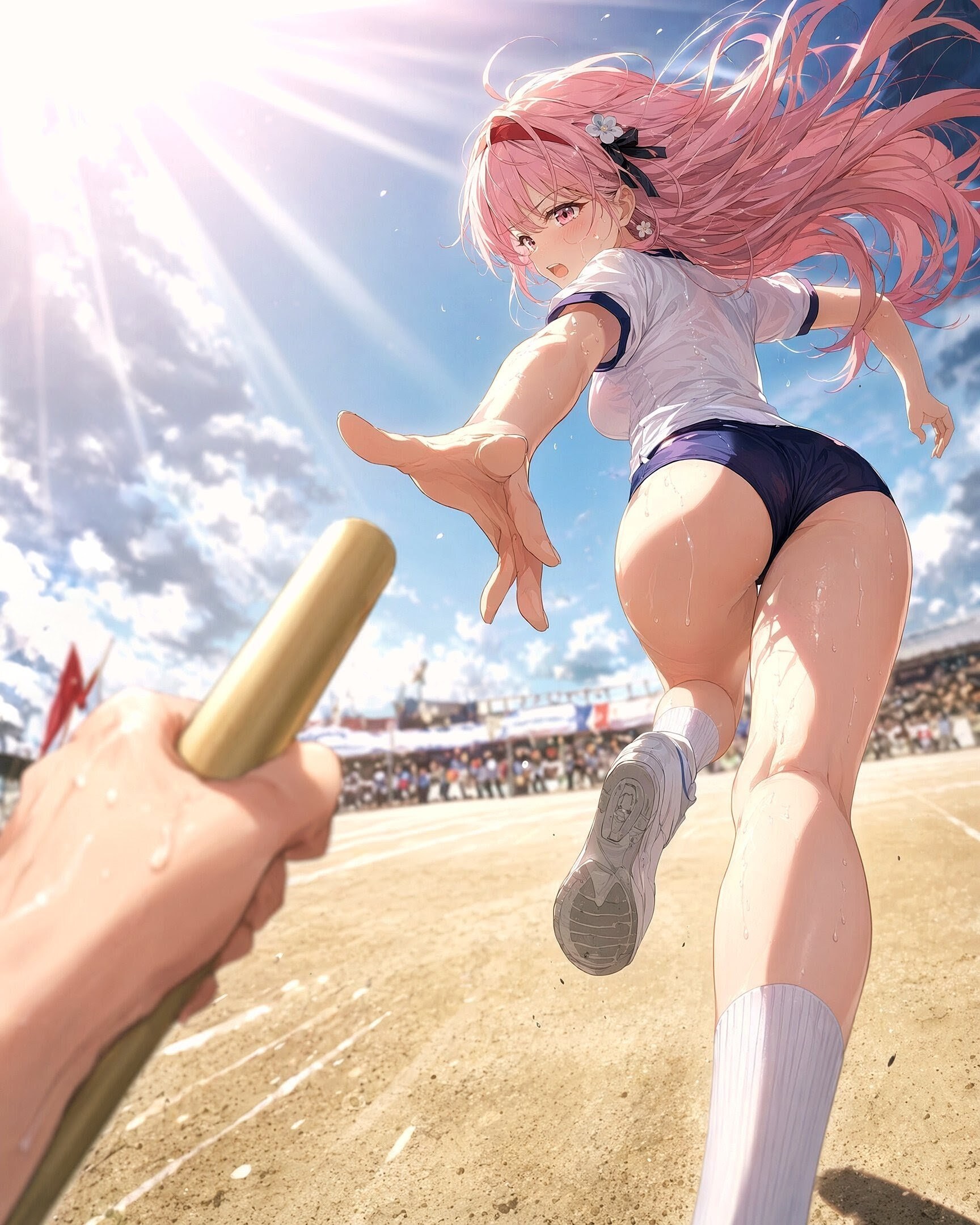 渡されるバトン