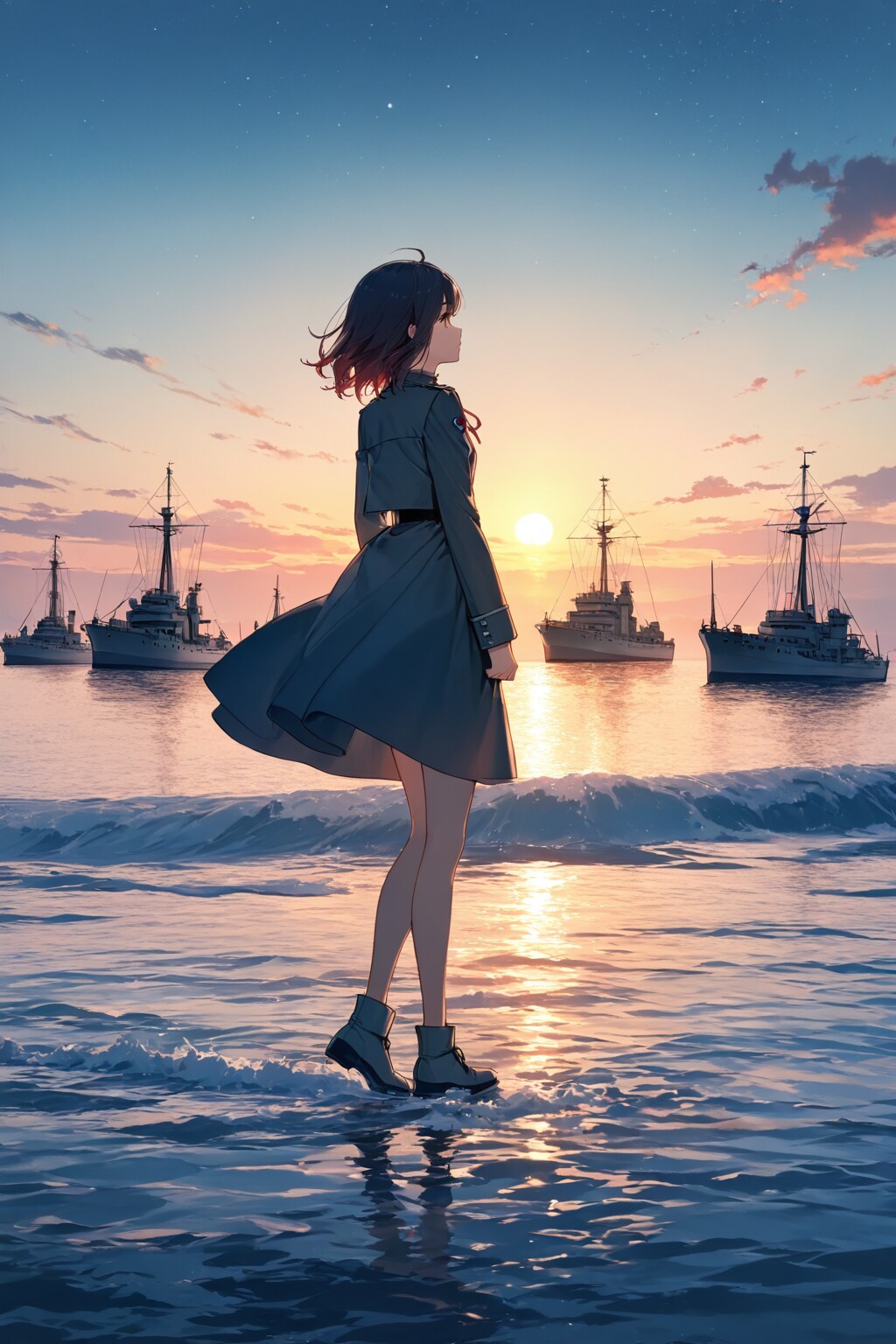 軍艦と彼女