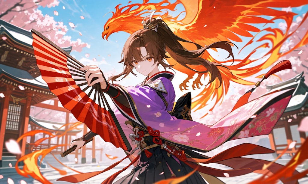 鉄扇女子と朱雀