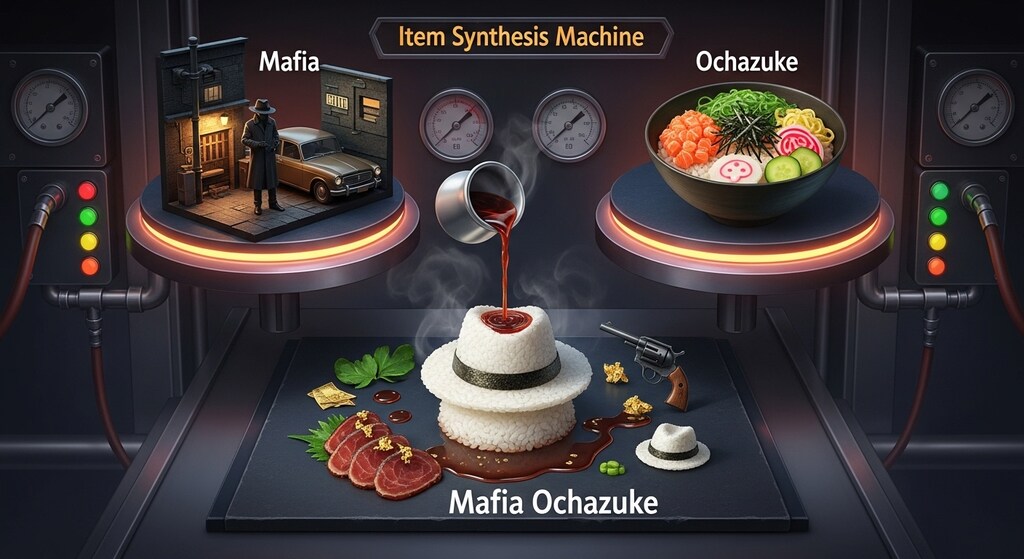 マフィア＋お茶漬けで合成してみる