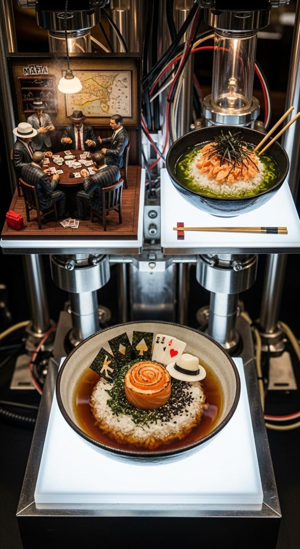 マフィア＋お茶漬けで合成してみる