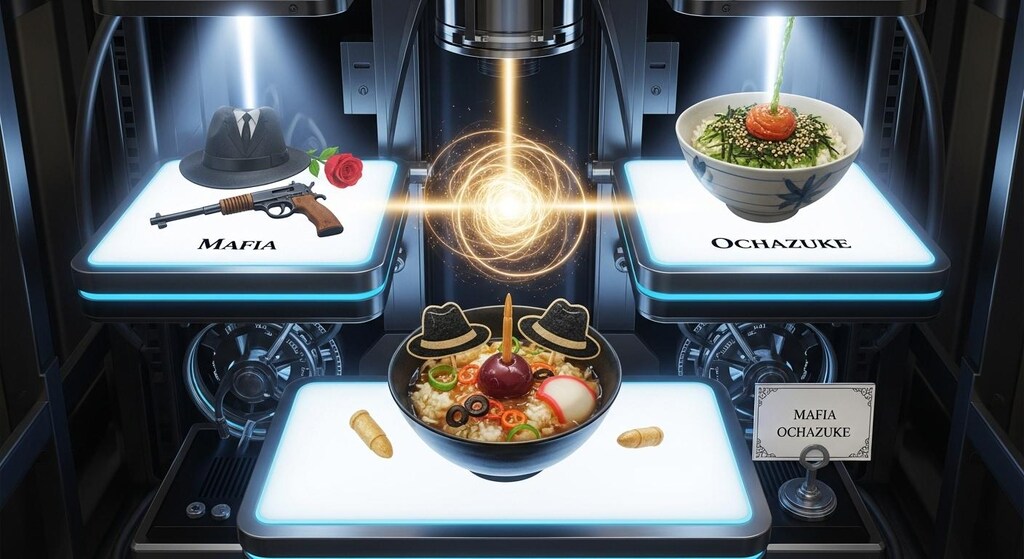 マフィア＋お茶漬けで合成してみる