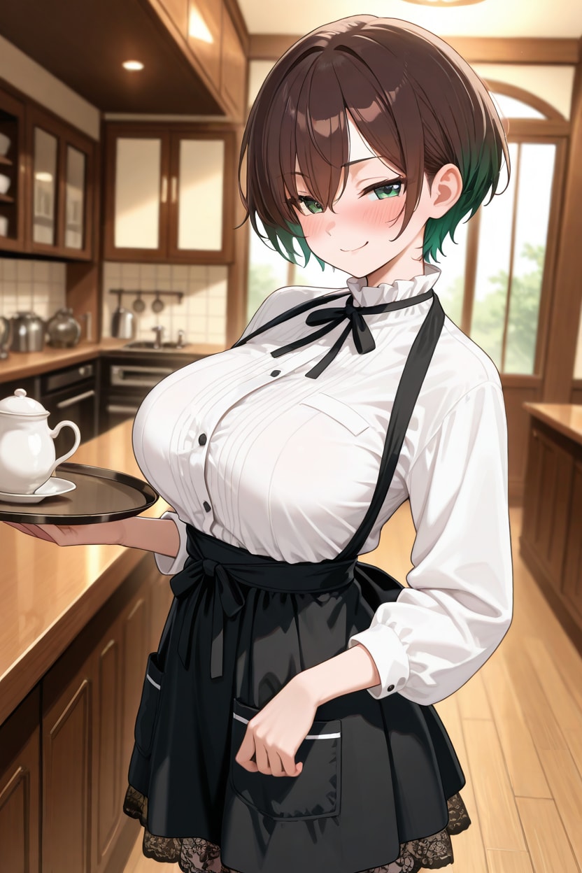 421 ウェイトレスボーイッシュ | の人気AIイラスト・グラビア