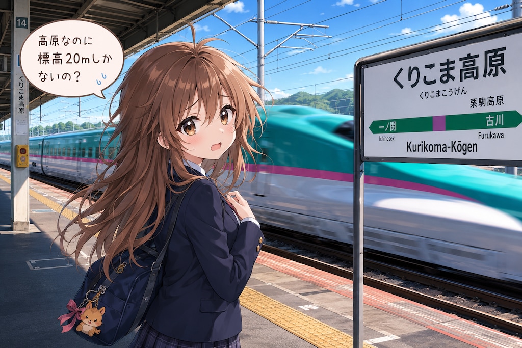 9.「く」→「くりこま高原駅」たいがー