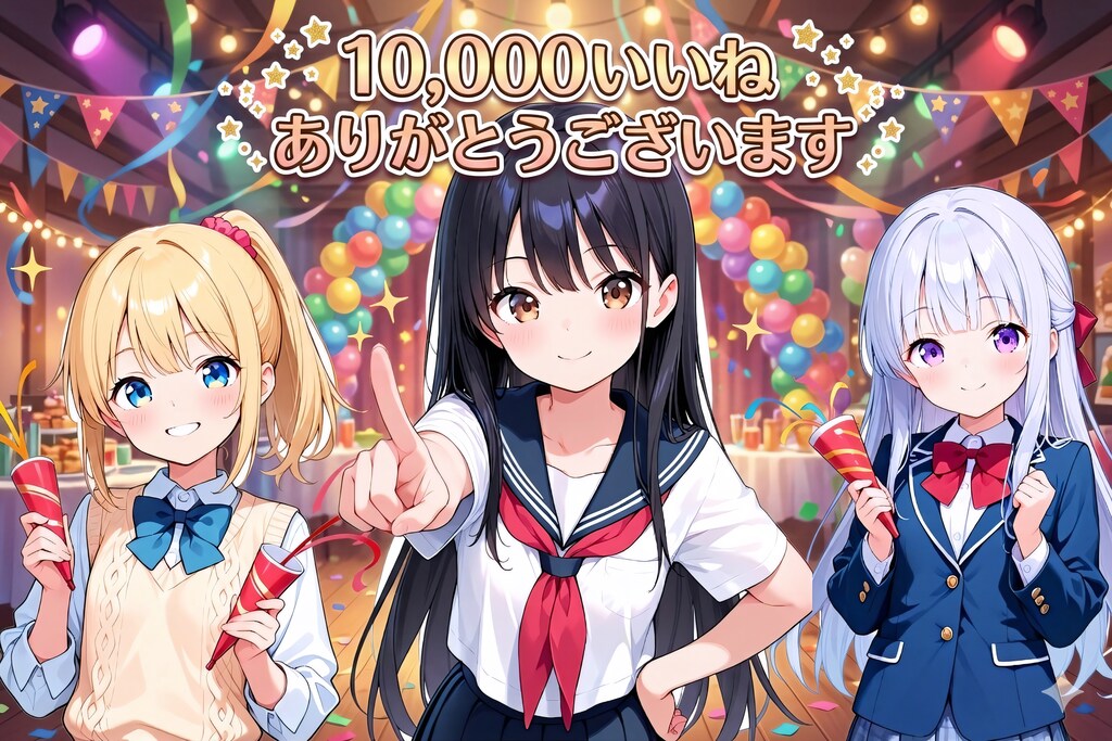 10,000いいね。ありがとうございます。