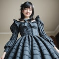 架空黒ドレス美女1 3枚目