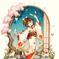 桜と泥酔少女 3枚目