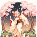 桜と泥酔少女 4枚目