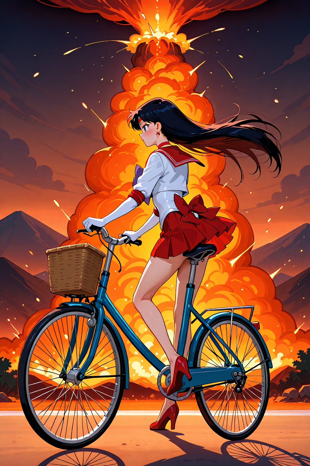 自転車に乗るセー〇ー戦士_LILY
