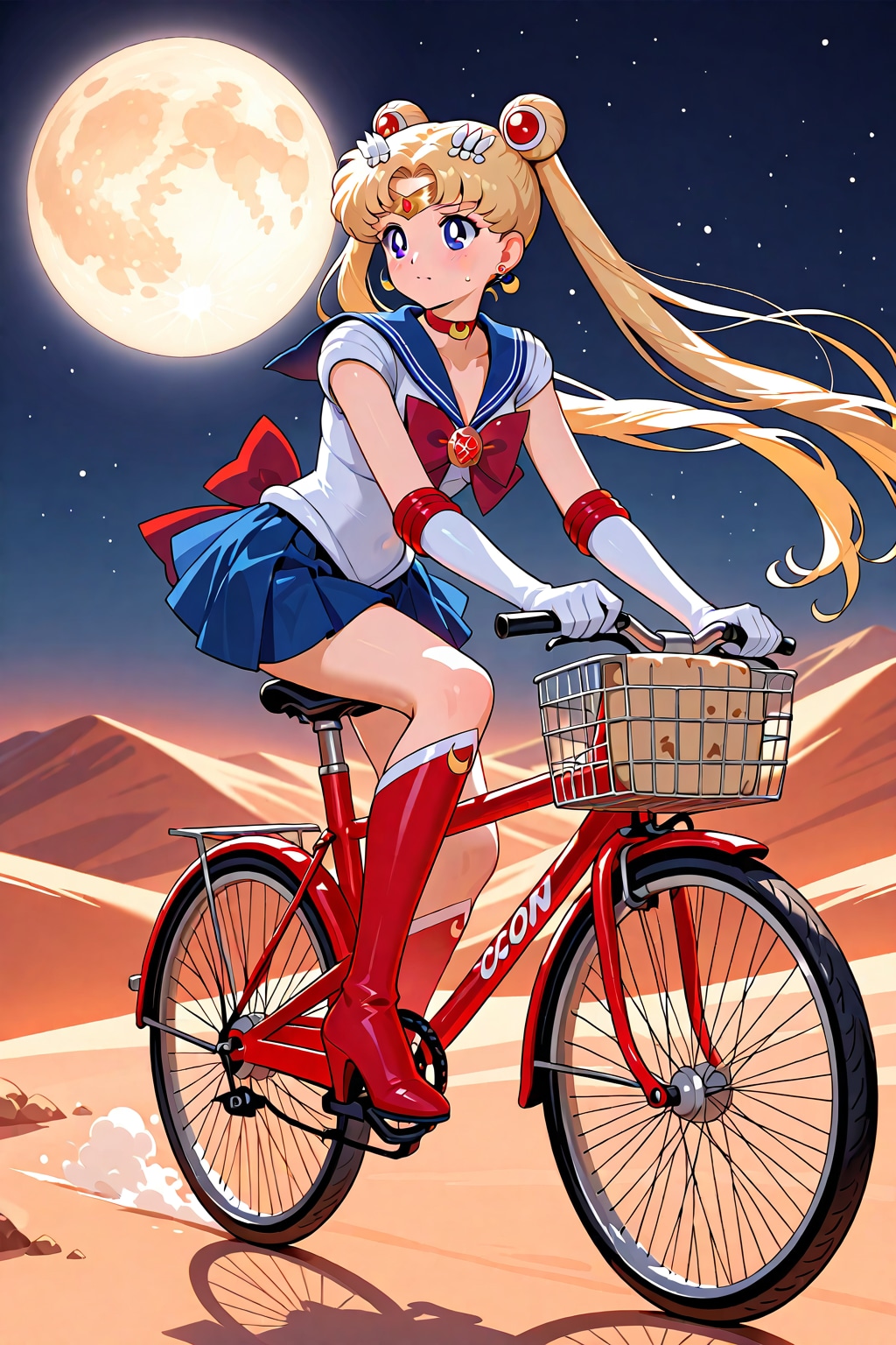 自転車に乗るセー〇ー戦士_LILY