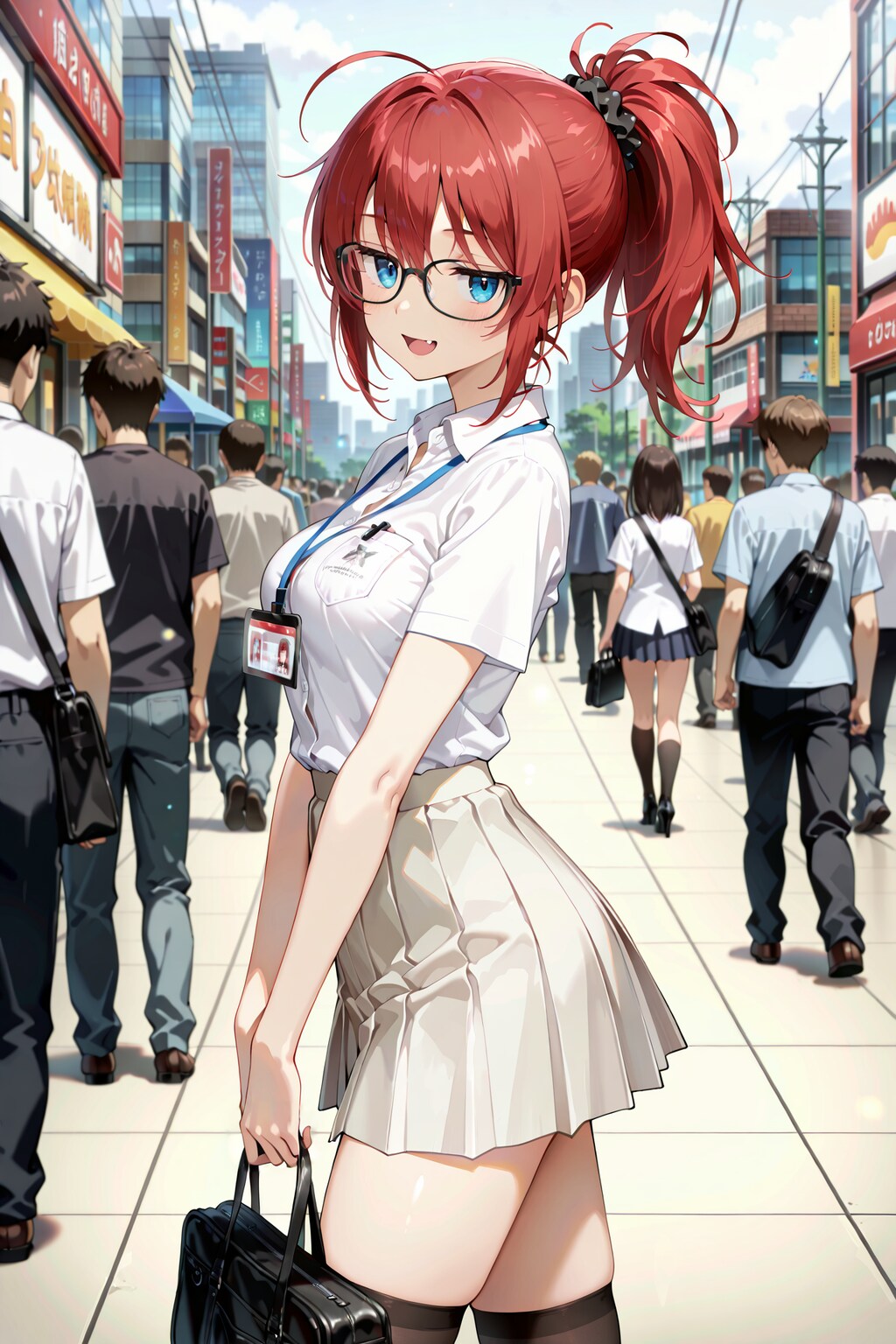 通勤中のジト目先生 Y908