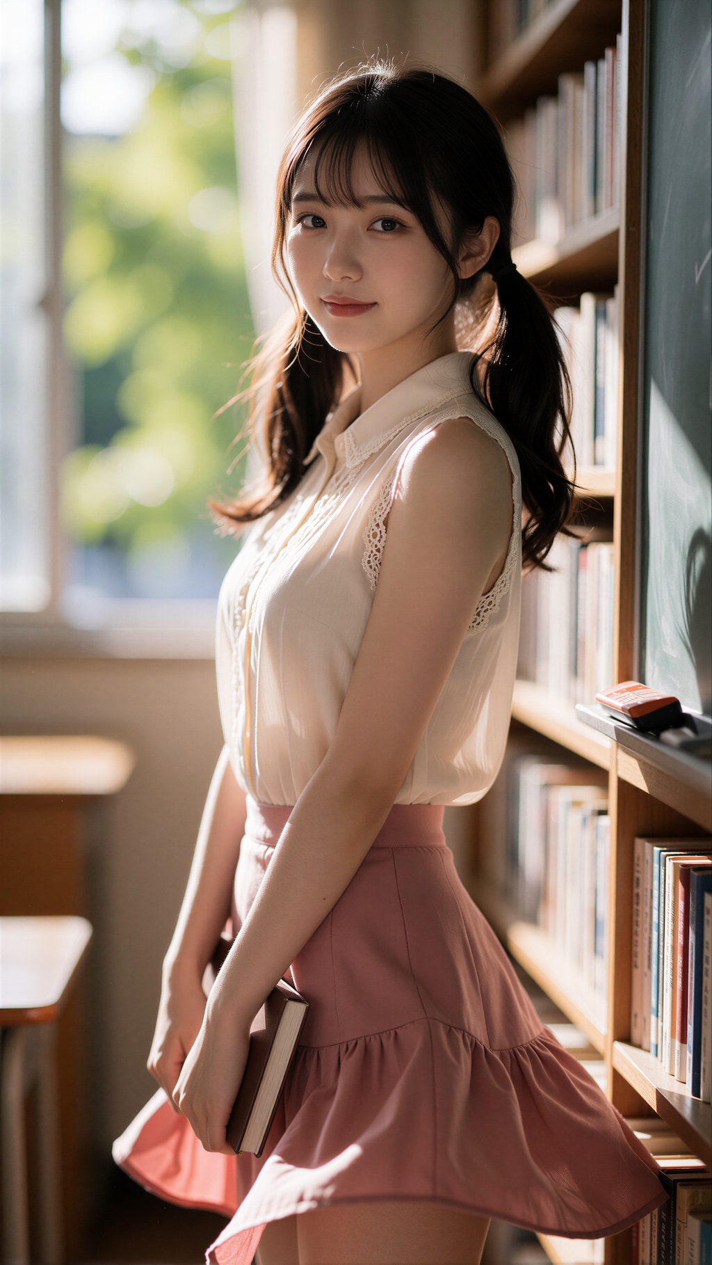 夏風の吹く教室