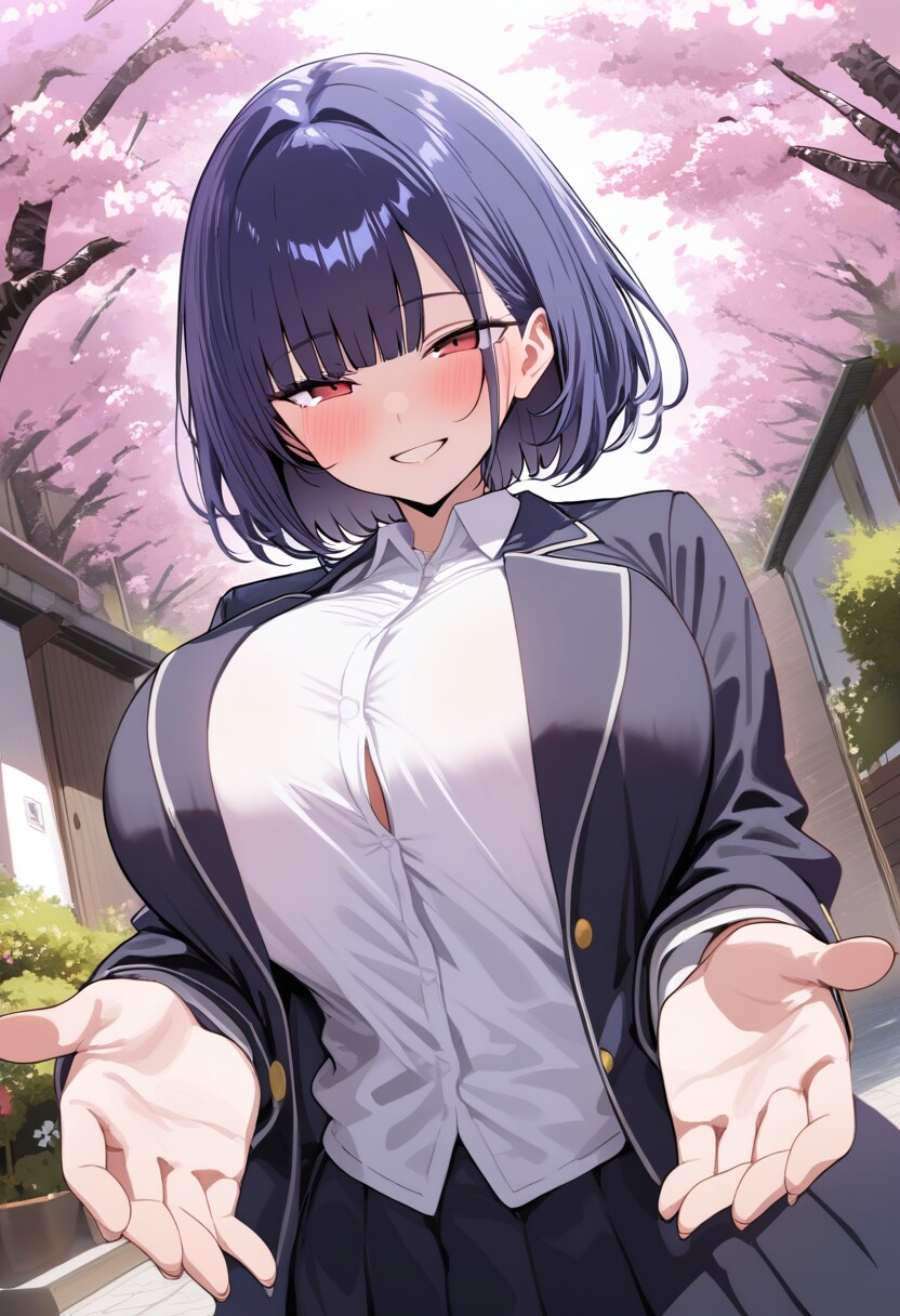 マヤと、桜並木🌸👩‍🎓