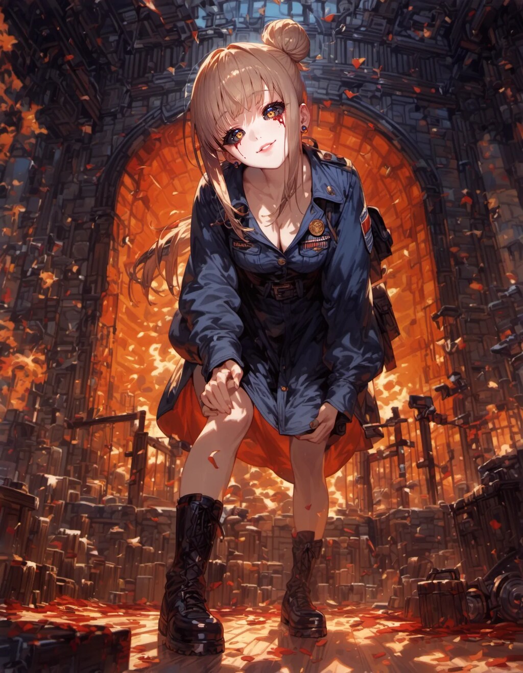 Determined Gaze from Below