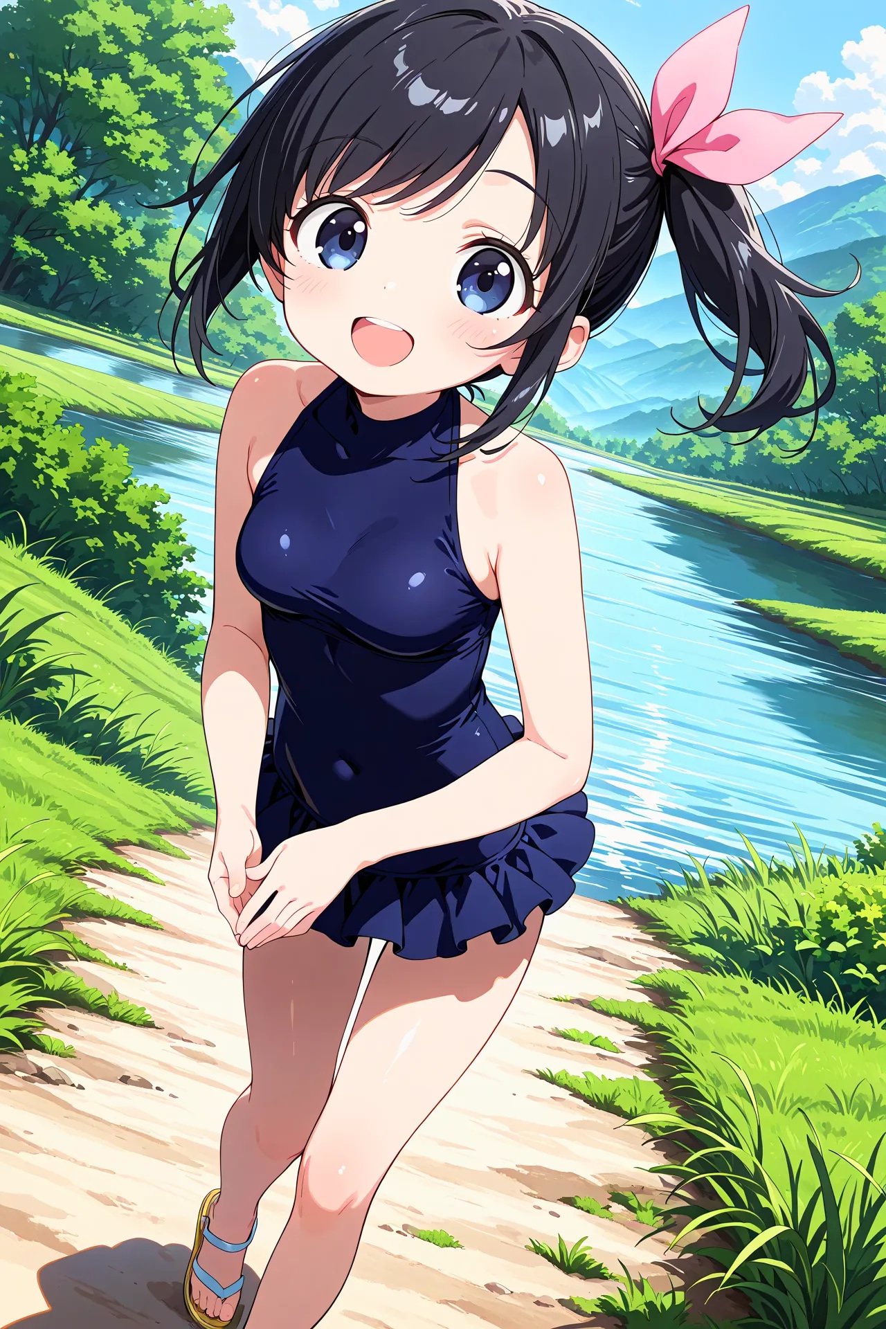 さやかちゃんの川遊び