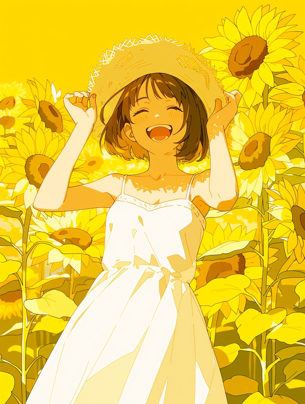 ひまわりと少女(niji7)