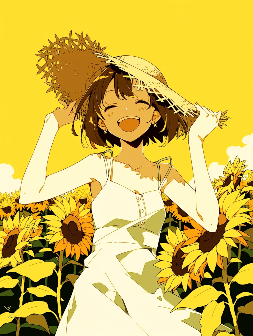 ひまわりと少女(niji7)