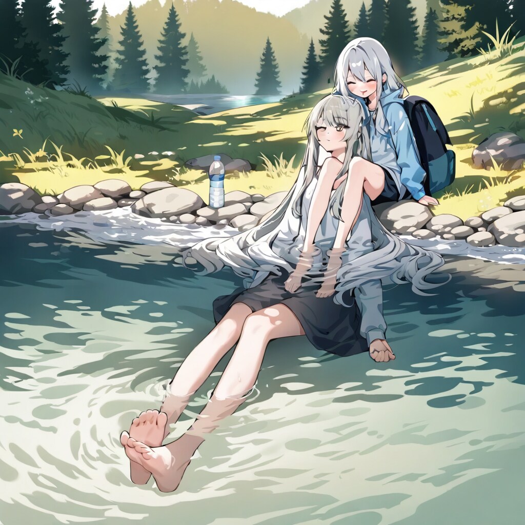 川に落ちた少女 | の人気AIイラスト・グラビア