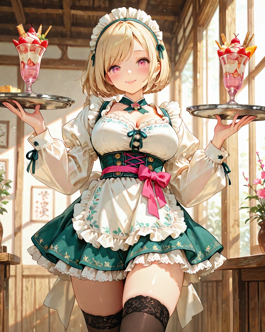 ディアンドルなカフェ店員