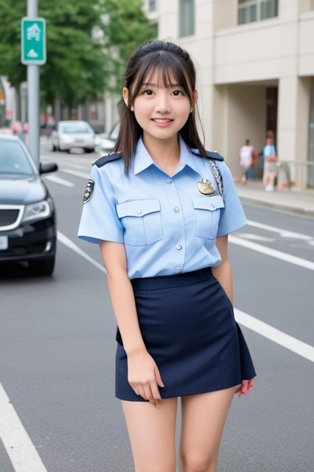 可愛いミニスカポリス