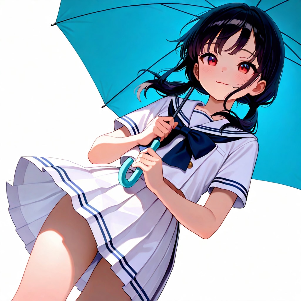 日傘(?)とししょちゃん