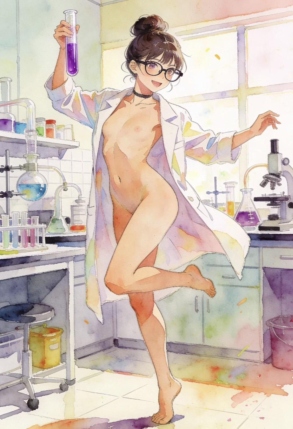 「エウレカ！🌠（できちゃったーきゃー😆💓どうしよー）」の科学者