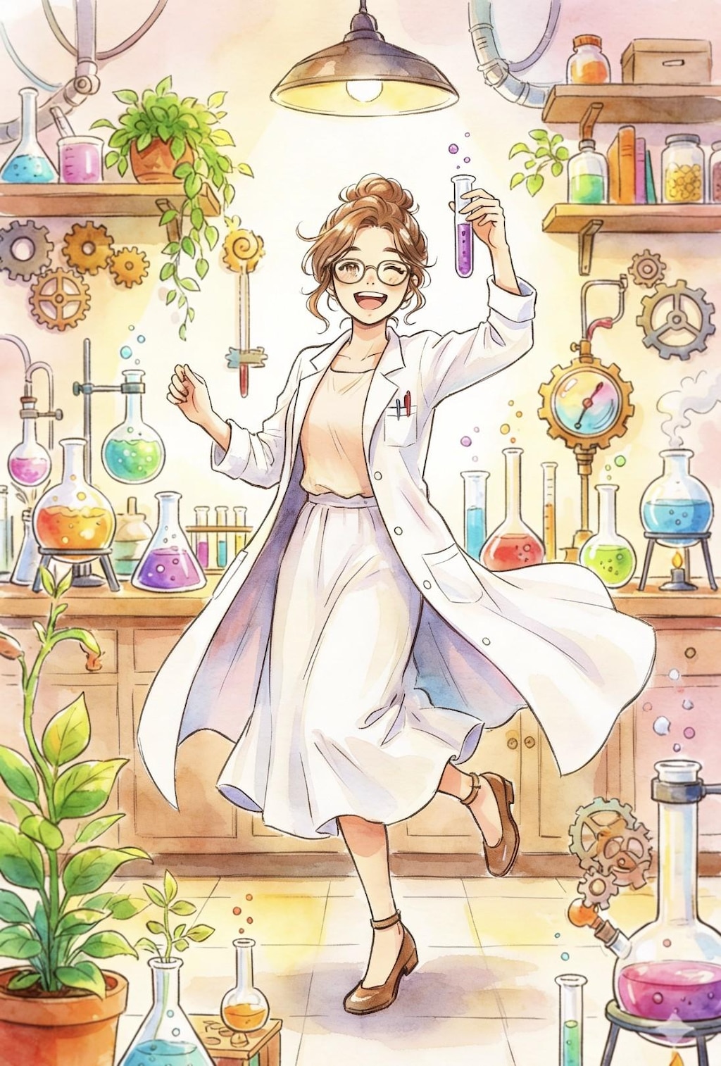 「エウレカ！🌠（できちゃったーきゃー😆💓どうしよー）」の科学者