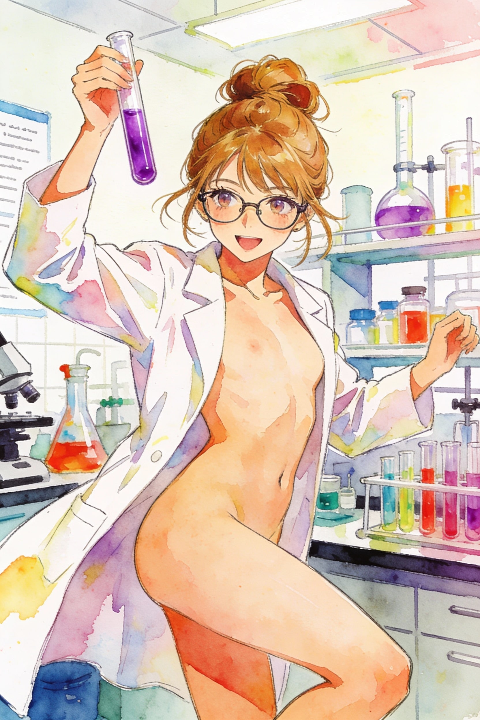 「エウレカ！🌠（できちゃったーきゃー😆💓どうしよー）」の科学者